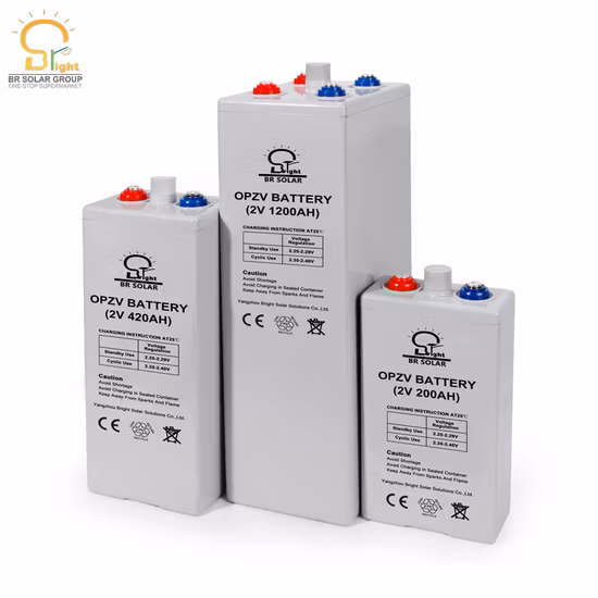  2V BR Solar;  como paquete de madera solar Batería Opzv gelificada pura