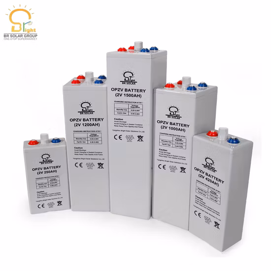  Br Solar gelificado de 2V;  como batería solar de madera Opzv